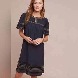 Velvet by Graham & Spencer Women’s Navy Short Sleeves Beatrix Mini Dress size M